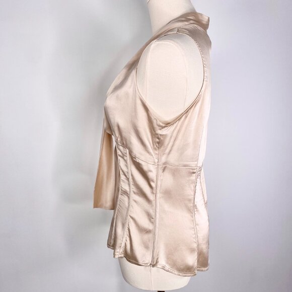 Adolfo Dominguez - Silk beige ribbon blouse - Picture 3 of 8